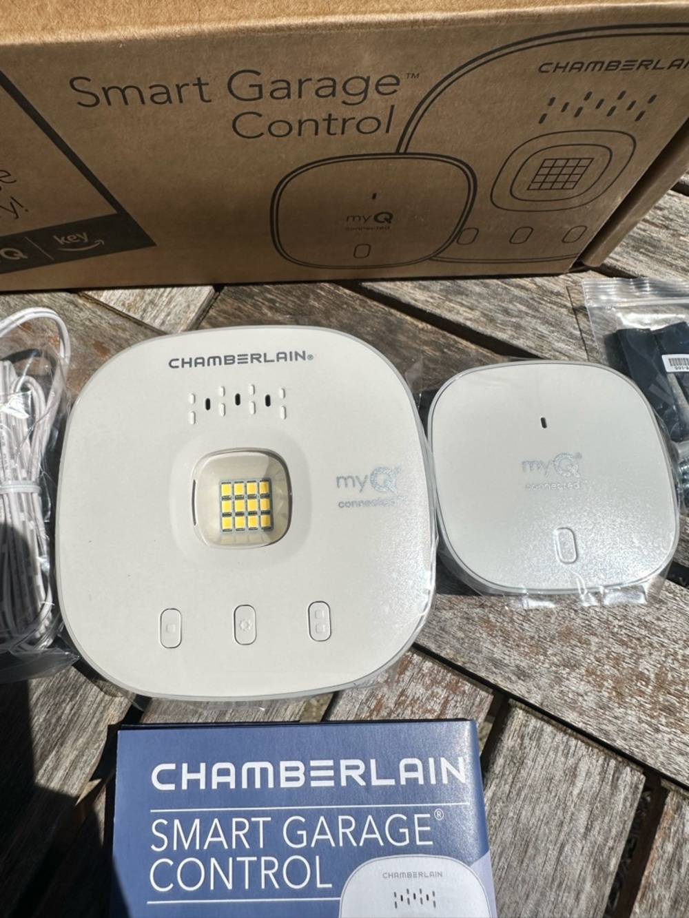 Chamberlain Smart Garage Control Hub and Sensor - White